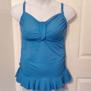 Land's End Ruffle Tankini Top
